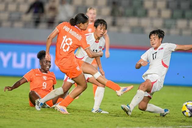 18 Van Hunnik S. C. R. (Forward) of Netherlands U-17 is in action during the FIFA U17, U 17 Women s World Cup Morocco 2025, 1st - 2nd place match between Korea DOR and Netherlands in Rabat, Morocco, on November 8, 2025, at the Olympic Stadium  Copyright: xAndreaxAmato IPAxSportx xipa-agency.netx xx IPA_67718635 IPA_Agency_IPA67718635