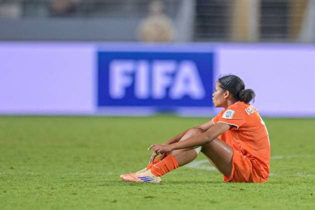 Netherlands expresses disappointment after the 3-0 FIFA U17, U 17 Women s World Cup Morocco 2025, 1st - 2nd place match between Korea DOR and Netherlands in Rabat, Morocco, on November 8, 2025, at the Olympic Stadium  Copyright: xAndreaxAmato IPAxSportx xipa-agency.netx xx IPA_67719226 IPA_Agency_IPA67719226