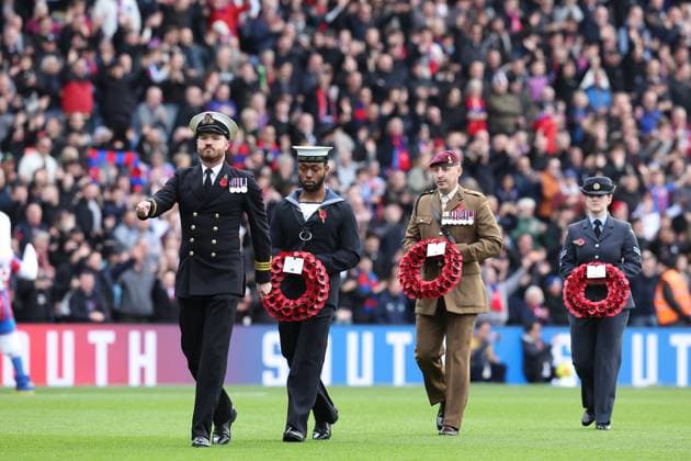 9th November 2025; Selhurst Park, Selhurst, London, England; Premier League Football, Crystal Palace versus Brighton and Hove Albion; Pre-match Remembrance activities  KatiexChan