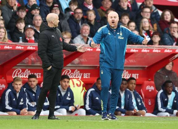 Sean Dyche Manager of Nottingham Forest reacts. Nottingham Forest v Leeds United, Premier League, Football, City Ground, Nottingham, UK - 09 Nov 2025Nottingham City Ground United Kingdom EDITORIAL USE ONLY No use with unauthorised audio, video, data, fixture lists, club league logos or live services. Online in-match use limited to 120 images, no video emulation. No use in betting, games or single club league player publications. Copyright: xRyanxBrowne Shutterstockx 15702262ci