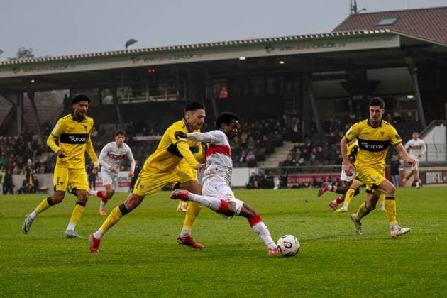 Torchance durch Abdenego Nankishi (VfB Stuttgart II, 17), VFB Stuttgart II vs. Alemannia Aachen, Fussball, 3. Liga, 14. Spieltag, Saison 2025 2026, 09.11.2025 VFB Stuttgart II vs. Alemannia Aachen, Fussball, 3. Liga, 14. Spieltag, Saison 2025 2026, 09.11.2025 Aspach Copyright: xEibner-Pressefoto PhilipxZieglerx EP_PZR