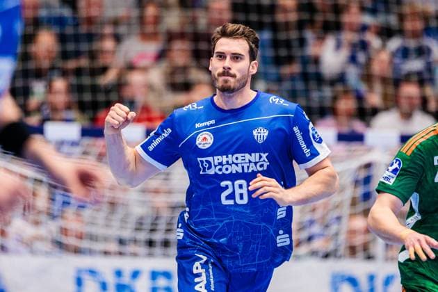 Hendrik Wagner (TBV Lemgo Lippe, 28) jubelt nach Torerfolg Tor GER, TBV Lemgo Lippe vs. TSV Hannover-Burgdorf, Handball, 1. Bundesliga, 11. Spieltag, Spielzeit 2025 2026, 09.11.2025 GER, TBV Lemgo Lippe vs. TSV Hannover-Burgdorf, Handball, 1. Bundesliga, 11. Spieltag, Spielzeit 2025 2026, 09.11.2025 Lemgo Copyright: xEibner-Pressefoto JanxRollingerx EP_JSK
