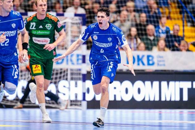 Samuel Zehnder (TBV Lemgo Lippe, 04) jubelt nach Torerfolg Tor GER, TBV Lemgo Lippe vs. TSV Hannover-Burgdorf, Handball, 1. Bundesliga, 11. Spieltag, Spielzeit 2025 2026, 09.11.2025 GER, TBV Lemgo Lippe vs. TSV Hannover-Burgdorf, Handball, 1. Bundesliga, 11. Spieltag, Spielzeit 2025 2026, 09.11.2025 Lemgo Copyright: xEibner-Pressefoto JanxRollingerx EP_JSK