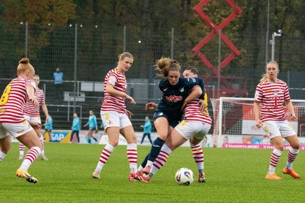Valesca Ampoorter (18 TSG Hoffenheim) during the Google Pixel Frauen-Bundesliga between 1. FC Köln and TSG Hoffenheim at Franz-Kremer-Stadion in Cologne, Germany. Copyright: xQianruxZhang SPPx Sportspressphoto_SPR59646