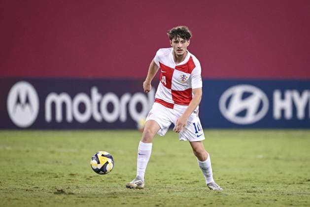 Fussball, Junioren U 17 WM 2025 in Doha Katar Vorrunde 09.11.2025 Gruppe C Kroatien - Costa Rica Duje Sliskovic (Kroatien Union Berlin)