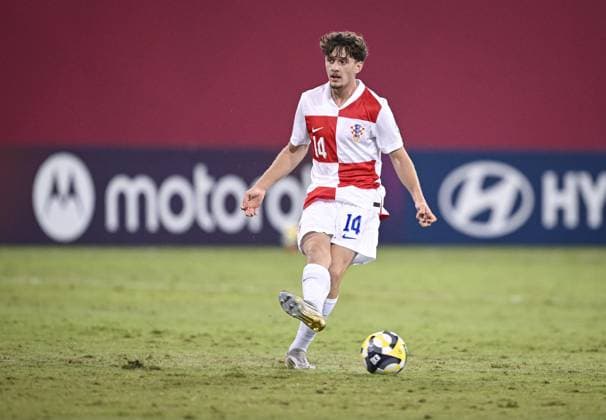Fussball, Junioren U 17 WM 2025 in Doha Katar Vorrunde 09.11.2025 Gruppe C Kroatien - Costa Rica Duje Sliskovic (Kroatien Union Berlin)