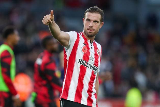 Jordan Henderson of Brentford reacts by showing a thumbs up after the match Brentford v Newcastle United, Football, Premier League, The Gtech Community Stadium, London, UK, 09 11 25 EDITORIAL USE ONLY No use with unauthorised audio, video, data, fixture lists (outside the EU), club league logos or live services. Online in-match use limited to 45 images (+15 in extra time). No use to emulate moving images. No use in betting, games or  Copyright: xAnthonyxHanc Shutterstockx 15726224ai