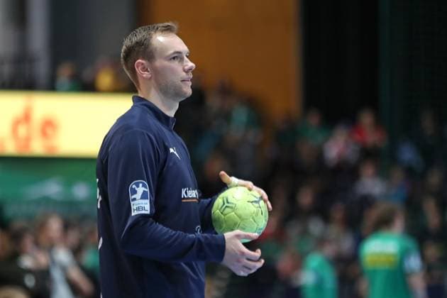 Handball DAIKIN HBL, SC DHfK Leipzig - Füchse Berlin; 09.11.2025 Mathias Gidsel (19, Füchse Berlin). Handball, DAIKIN HBL, 1. Bundesliga, Saison 2025 2026, 11. Spieltag: SC DHfK Leipzig vs. Füchse Berlin am 09.11.2025 in der Quarterback Immobilien Arena Leipzig. Copyright: xBEAUTIFULxSPORTS JanxKaeferx
