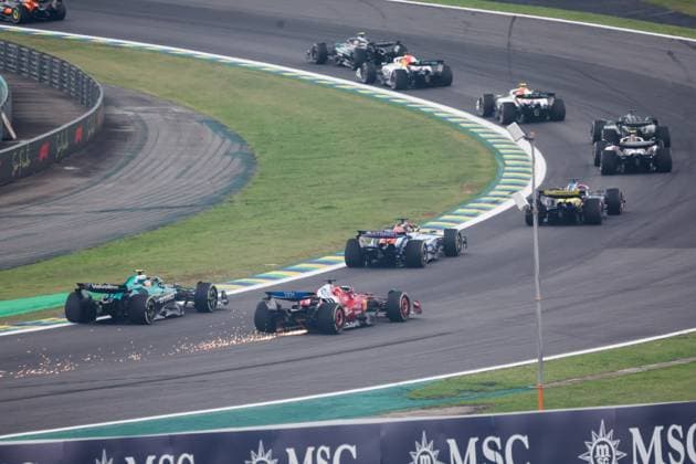 F1 - SAO PAULO GRAND PRIX 2025 16 LECLERC Charles (mco), Scuderia Ferrari SF-25, action during the 2025 Formula 1 Grande Premio de Sao Paulo, 2025 Sao Paulo Grand Prix, 21th round of the 2025 FIA Formula One World Championship, WM, Weltmeisterschaft from November 7 to 9, 2025 on the Interlagos, in Sao Paulo, Brazil - Sao PauloBrazil  Copyright: xDPPIx
