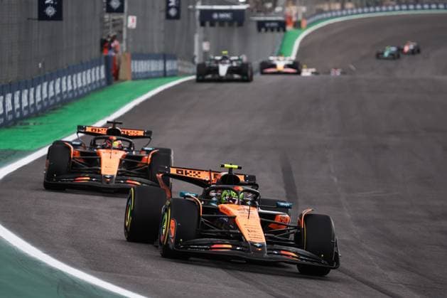 F1 - SAO PAULO GRAND PRIX 2025 04 NORRIS Lando (gbr), McLaren F1 Team MCL39, action during the 2025 Formula 1 Grande Premio de Sao Paulo, 2025 Sao Paulo Grand Prix, 21th round of the 2025 FIA Formula One World Championship, WM, Weltmeisterschaft from November 7 to 9, 2025 on the Interlagos, in Sao Paulo, Brazil - Sao PauloBrazil  Copyright: xDPPIx
