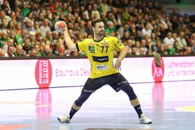 09.11.2025, xgox, Handball, Daikin HBL, SC Magdeburg - SC Magdeburg - Rhein Neckar Loewen v.l. Dani Baijens (Rhein-Neckar Loewen, 77) Magdeburg