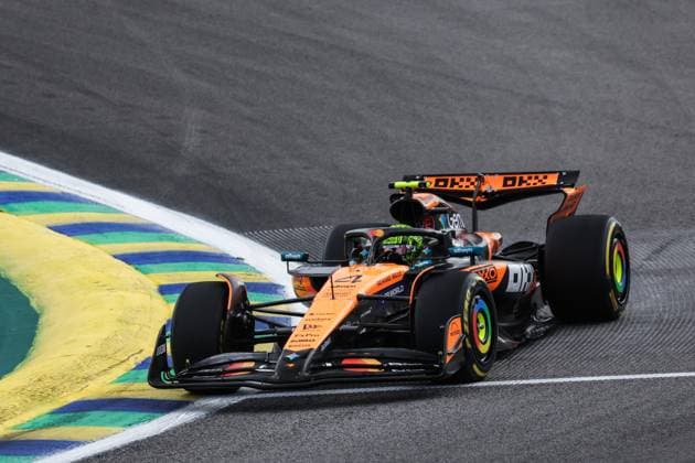 F1 - SAO PAULO GRAND PRIX 2025 04 NORRIS Lando (gbr), McLaren F1 Team MCL39, action during the 2025 Formula 1 Grande Premio de Sao Paulo, 2025 Sao Paulo Grand Prix, 21th round of the 2025 FIA Formula One World Championship, WM, Weltmeisterschaft from November 7 to 9, 2025 on the Interlagos, in Sao Paulo, Brazil - Sao PauloBrazil  Copyright: xDPPIx