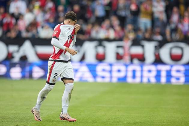 Andrei Ratiu (Rayo Vallecano) gestures during the LaLiga EA Sports match between Rayo Vallecano v Real Madrid at Estadio de Vallecas on November 9, 2025 in Madrid, Spain. (Photo by Manu Reino DeFodi Images) Andrei Ratiu Rayo Vallecano gestures during the LaLiga EA Sports match between Rayo Vallecano v Real Madrid at Estadio de Vallecas on November 9, 2025 in Madrid, Spain Photo by Manu Reino DeFodi Images
