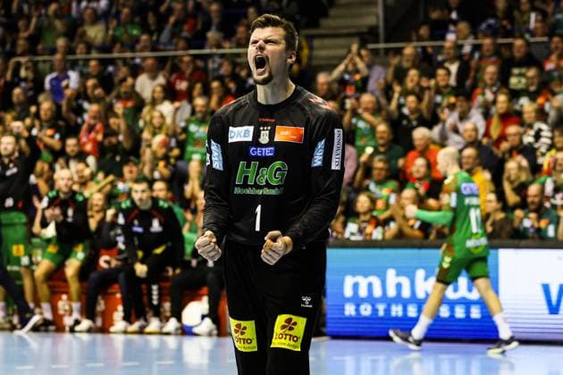 Torwart Sergey Hernandez Ferrer (SC Magdeburg,1) - Handball Bundesliga Saison 2025-2026 SC Magdeburg vs. Rhein Neckar Löwen in der GETEC Arena in Magdeburg - Aktion,Handball,Deutschland,09.11.2025