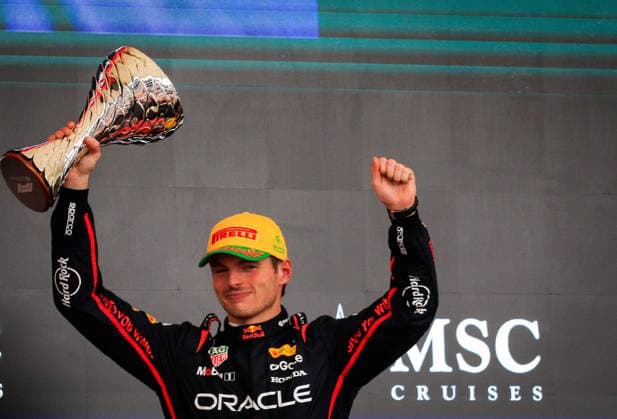 Grande Premio MSC Fórmula 1 Brasil SaO PAULO, SP - 09.11.2025: GRANDE PREMIO MSC FoRMULA 1 BRASIL - Brazilian Formula 1 Grand Prix MSC Cruises, in Sao Paulo, this Sunday (09) at the JosÃ Carlos Pace racetrack in Interlagos, south of the capital of Sao Paulo. In the photo, Oracle Red Bull Racing driver Max Verstappen (1), third place in the Sao Paulo Brazil Grand Prix. (Photo: Aloisio Mauricio Fotoarena) x2839419x  AloisioxMauricio