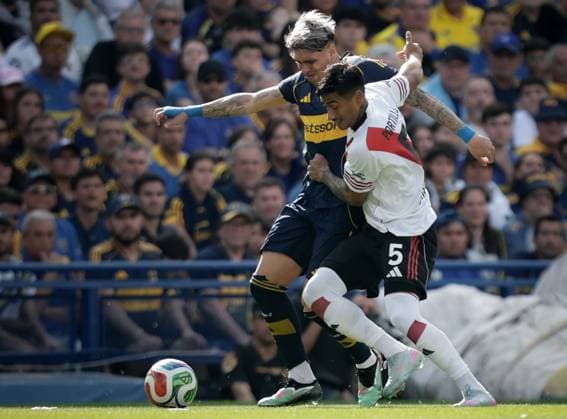 Boca vs River Foto: FOTOBAIRES Fecha 15 Torneo Clausura Liga Profesional. Copyright: xNICOLASxABOAFxNICOLASxABOAFx