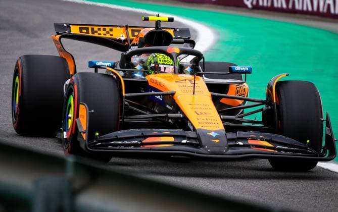 Grande Premio MSC Fórmula 1 Brasil SaO PAULO, SP - 09.11.2025: GRANDE PREMIO MSC FoRMULA 1 BRASIL - Brazilian Formula 1 Grand Prix MSC Cruises, in Sao Paulo, this Sunday (09) at the JosÃ Carlos Pace racetrack in Interlagos, south of the capital of Sao Paulo. In the photo, McLaren F1 Team driver, Lando Norris (4), winner of the Sao Paulo Brazil Grand Prix. (Photo: Aloisio Mauricio Fotoarena) x2839571x  AloisioxMauricio