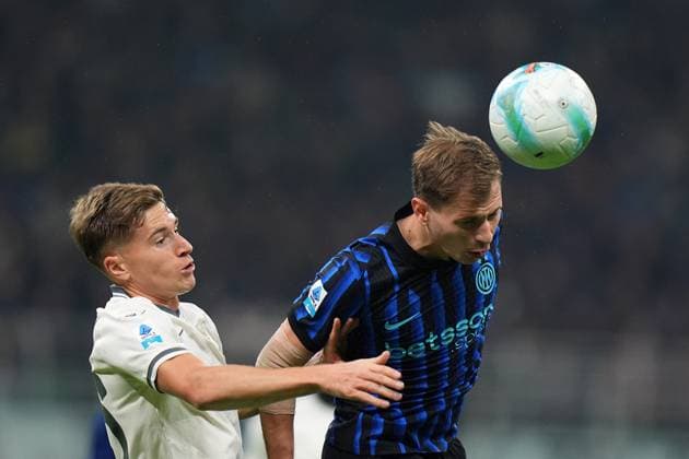 Inter MilanÕs Nicolo Barella during the Serie A soccer match between Inter and Lazio at the San Siro Stadium in Milan , north Italy - Sunday , November 09 , 2025. - Soccer .  Copyright: xSpada LaPressex