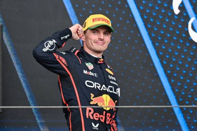 Max Verstappen of Red Bull on the podium after the F1 Grand Prix of Brazil at Autodromo Jose Carlos Pace on November 09, 2025 in Sao Paulo, Brazil. (Photo by Richard Callis SPP) Copyright: xRichardxCallis SPPx Sportspressphoto_SPR59963