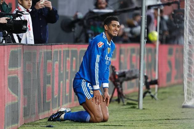 Jude Ballingham (Real), NOVEMBER 9, 2025 - Football Soccer : Bellingham regret after his shot block during Spanish LaLiga EA Sports match between Rayo Vallecano de Madrid - Ral Madrid CF at the Estadio de Vallecas in Madrid, Spain. Noxthirdxpartyxsales  aflo_309916595