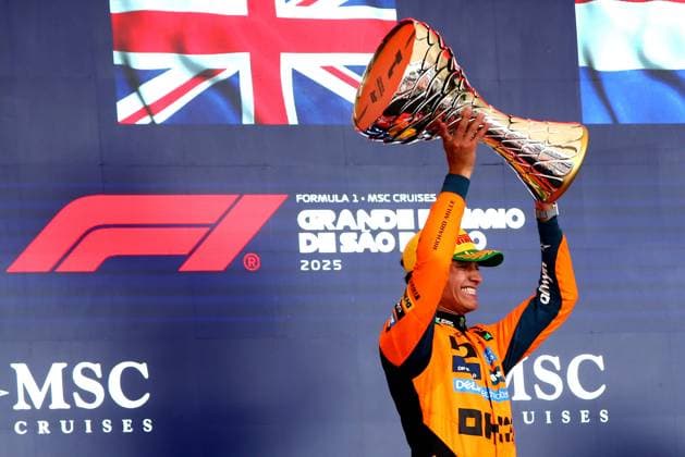 Formula 1 MSC Cruises Grande Premio de Sao Paulo 2025 09.11.2025, Autodromo Jose Carlos Pace, Interlagos, Formula 1 MSC Cruises Grande Premio de Sao Paulo 2025 , im Bild Sieger Lando Norris (GBR), McLaren F1 Team