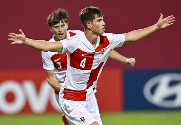 Croatia v Costa Rica: Group C - FIFA U-17 World Cup Qatar 2025 Raul Kumar of Croatia celebrates after scoring the goal during the FIFA U-17 World Cup Qatar 2025 Group C match between Croatia and Costa Rica in Doha, Qatar, on November 9, 2025. DOHA Qatar Copyright: xNOUSHADxTHEKKAYILx