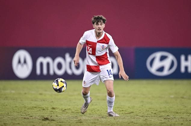Fussball, Junioren U 17 WM 2025 in Doha Katar Vorrunde 09.11.2025 Gruppe C Kroatien - Costa Rica Duje Sliskovic (Kroatien Union Berlin)