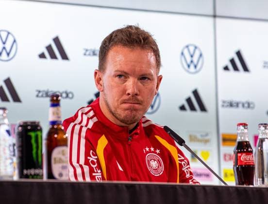 Fussball, Herren, Saison 2025 26, WM-Qualifikation, Deutsche Fußball-Nationalmannschaft, Pressekonferenz in der Volkswagen Arena in Wolfsburg, Trainer Julian Nagelsmann (Deutschland), 10.11 2025, Copyright: xSebastianxRäppold MatthiasxKochx