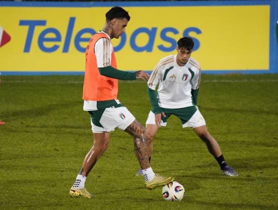 Gianluca Scamacca during the Italia team Training session at federal technical center of Coverciano, center Italy, Florence -Monday, November 10, 2025. - Soccer  Copyright: xMarcoxBucco LaxPressex
