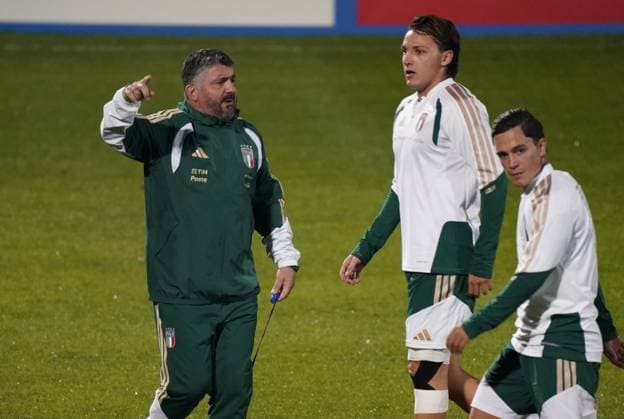 The head coach Gennaro Gattuso during the Italia team Training session at federal technical center of Coverciano, center Italy, Florence -Monday, November 10, 2025. - Soccer  Copyright: xMarcoxBucco LaxPressex