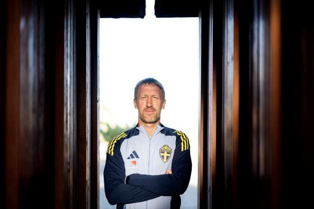 MARBELLA, SPANIEN 20251110 Nya förbundskaptenen Graham Potter i samband med att herrlandslaget i fotboll samlas i spanska Marbella inför VM-kvalavslutningen i Schweiz i slutet pa veckan.
