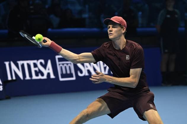 Foto IPP Massimo Rana Torino 10-11-2025 Tennis ATP, Tennis Herren Finals 2025 nella foto jannik sinner Italy Photo Press - World Copyright italy ITALY  Copyright: xR4924_italyphotopressx