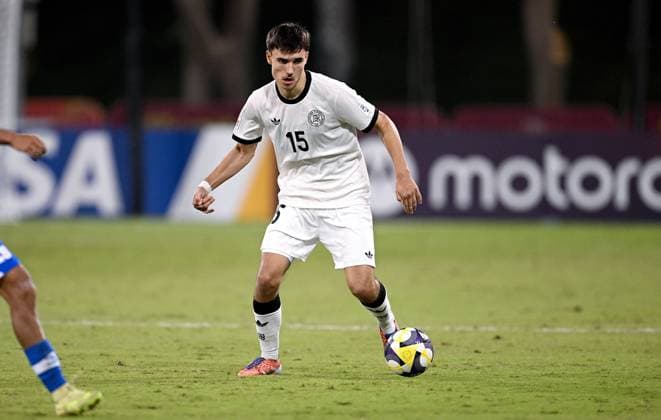 Fussball, Junioren U 17 WM 2025 in Doha Katar Vorrunde 10.11.2025 Gruppe G El Salvador - Deutschland Niklas Scheller (Deutschland)