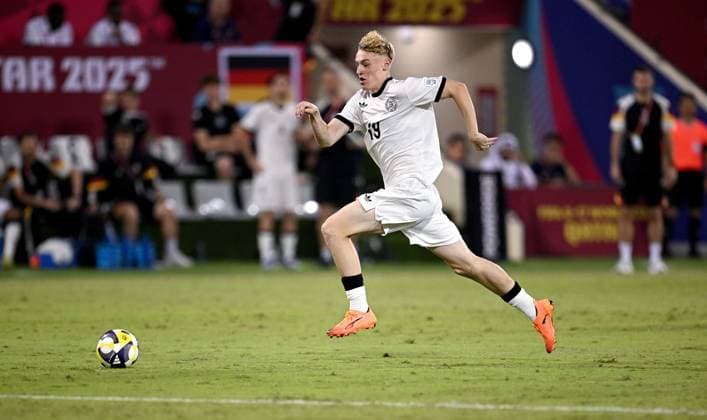 Fussball, Junioren U 17 WM 2025 in Doha Katar Vorrunde 10.11.2025 Gruppe G El Salvador - Deutschland Lasse Eickel (Deutschland)