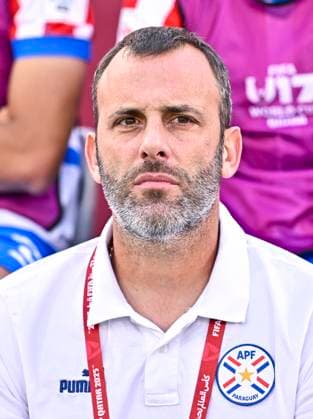 Republic of Ireland v Paraguay: Group J - FIFA U-17 World Cup Qatar 2025 Mariano Uglessich,head coach of Paraguay looks on prior to the FIFA U-17 World Cup Qatar 2025 Group J match between Republic of Ireland v Paraguay in Doha, Qatar, on November 11, 2025. DOHA Qatar Copyright: xNOUSHADxTHEKKAYILx