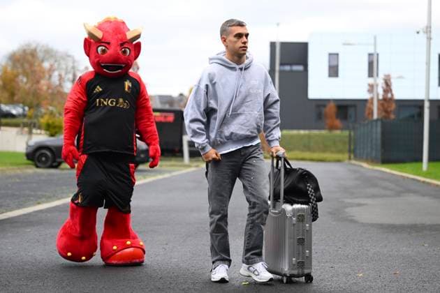 Kazakhstan v Belgium - FIFA World Cup, WM, Weltmeisterschaft, Fussball 2026 UEFA Qualifier - Media Activities 11 11 2025 TUBIZE, BELGIUM - NOVEMBER 11 : Trossard Leandro forward of Belgium arrives at the training grounds of the Royal Belgian Football Association ahead of the FIFA World Cup 2026 European Qualifiers match between Kazakhstan and Belgium on November 11, 2025 in Tubize, Belgium, 11 11 2025 Tubize Belgium  Copyright: xVincentxKalutx