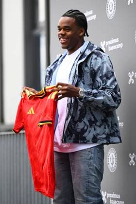Kazakhstan v Belgium - FIFA World Cup, WM, Weltmeisterschaft, Fussball 2026 UEFA Qualifier - Media Activities 11 11 2025 TUBIZE, BELGIUM - NOVEMBER 11 : Ngonge Cyriel forward of Belgium arrives at the training grounds of the Royal Belgian Football Association ahead of the FIFA World Cup 2026 European Qualifiers match between Kazakhstan and Belgium on November 11, 2025 in Tubize, Belgium, 11 11 2025 Tubize Belgium  Copyright: xVincentxKalutx