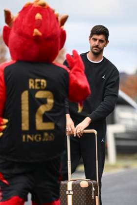 Kazakhstan v Belgium - FIFA World Cup, WM, Weltmeisterschaft, Fussball 2026 UEFA Qualifier - Media Activities 11 11 2025 TUBIZE, BELGIUM - NOVEMBER 11 : Courtois Thibaut goalkeeper of Belgium arrives at the training grounds of the Royal Belgian Football Association ahead of the FIFA World Cup 2026 European Qualifiers match between Kazakhstan and Belgium on November 11, 2025 in Tubize, Belgium, 11 11 2025 Tubize Belgium  Copyright: xVincentxKalutx