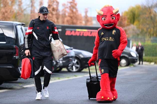 Kazakhstan v Belgium - FIFA World Cup, WM, Weltmeisterschaft, Fussball 2026 UEFA Qualifier - Media Activities 11 11 2025 TUBIZE, BELGIUM - NOVEMBER 11 : Meunier Thomas defender of Belgium arrives at the training grounds of the Royal Belgian Football Association ahead of the FIFA World Cup 2026 European Qualifiers match between Kazakhstan and Belgium on November 11, 2025 in Tubize, Belgium, 11 11 2025 Tubize Belgium  Copyright: xVincentxKalutx