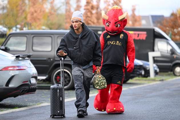 Kazakhstan v Belgium - FIFA World Cup, WM, Weltmeisterschaft, Fussball 2026 UEFA Qualifier - Media Activities 11 11 2025 TUBIZE, BELGIUM - NOVEMBER 11 : Moreira Da Silva Diego defender of Belgium arrives at the training grounds of the Royal Belgian Football Association ahead of the FIFA World Cup 2026 European Qualifiers match between Kazakhstan and Belgium on November 11, 2025 in Tubize, Belgium, 11 11 2025 Tubize Belgium  Copyright: xVincentxKalutx
