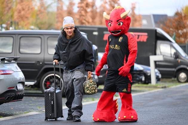 Kazakhstan v Belgium - FIFA World Cup, WM, Weltmeisterschaft, Fussball 2026 UEFA Qualifier - Media Activities 11 11 2025 TUBIZE, BELGIUM - NOVEMBER 11 : Moreira Da Silva Diego defender of Belgium arrives at the training grounds of the Royal Belgian Football Association ahead of the FIFA World Cup 2026 European Qualifiers match between Kazakhstan and Belgium on November 11, 2025 in Tubize, Belgium, 11 11 2025 Tubize Belgium  Copyright: xVincentxKalutx