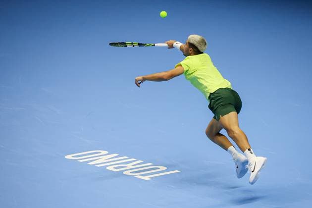 Carlos Alcaraz (ESP) during Nitto ATP, Tennis Herren Finals 2025, International Tennis match in Turin, Italy, November 11 2025  Copyright: xRobertaxCorradin IPAxSportx xipa-agency.netx xx IPA_67831352 IPA_Agency_IPA67831352