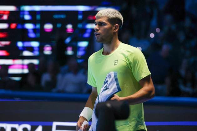 Carlos Alcaraz (ESP) during Nitto ATP, Tennis Herren Finals 2025, International Tennis match in Turin, Italy, November 11 2025  Copyright: xRobertaxCorradin IPAxSportx xipa-agency.netx xx IPA_67831472 IPA_Agency_IPA67831472
