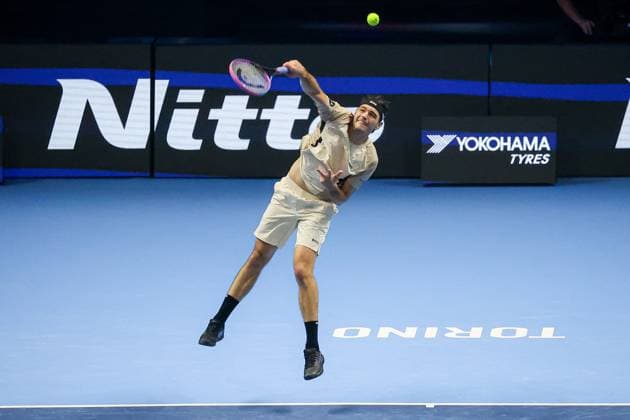 TENNIS - Internazionali di Tennis - Nitto ATP, Tennis Herren Finals 2025 Taylor Fritz (USA) during Nitto ATP Finals 2025, International Tennis match in Turin, Italy, November 11 2025 Turin Italy  Copyright: xIPAxSport ABACAx