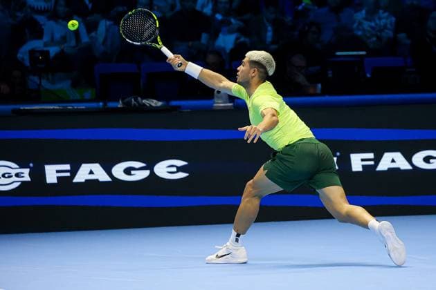 Carlos Alcaraz (ESP) during Nitto ATP, Tennis Herren Finals 2025, International Tennis match in Turin, Italy, November 11 2025  Copyright: xRobertaxCorradin IPAxSportx xipa-agency.netx xx IPA_67831560 IPA_Agency_IPA67831560