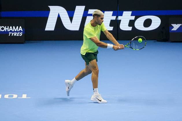 TENNIS - Internazionali di Tennis - Nitto ATP, Tennis Herren Finals 2025 Carlos Alcaraz (ESP) during Nitto ATP Finals 2025, International Tennis match in Turin, Italy, November 11 2025 Turin Italy  Copyright: xIPAxSport ABACAx