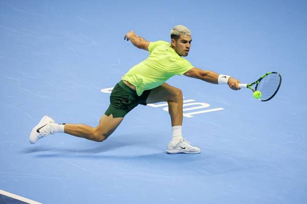TENNIS - Internazionali di Tennis - Nitto ATP, Tennis Herren Finals 2025 Carlos Alcaraz (ESP) during Nitto ATP Finals 2025, International Tennis match in Turin, Italy, November 11 2025 Turin Italy  Copyright: xIPAxSport ABACAx