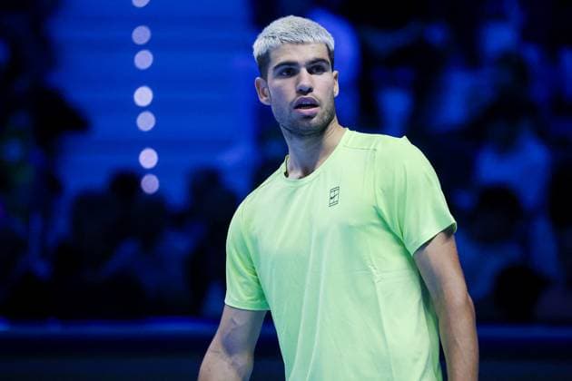 TENNIS - Internazionali di Tennis - Nitto ATP, Tennis Herren Finals 2025 Carlos Alcaraz (ESP) during Nitto ATP Finals 2025, International Tennis match in Turin, Italy, November 11 2025 Turin Italy  Copyright: xIPAxSport ABACAx
