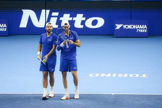 Simone Bolelli and Andrea Vavassori during Nitto ATP, Tennis Herren Finals 2025, International Tennis match in Turin, Italy, November 11 2025  Copyright: xRobertaxCorradin IPAxSportx xipa-agency.netx xx IPA_67832480 IPA_Agency_IPA67832480