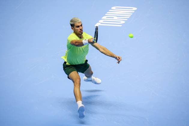 Carlos Alcaraz (ESP) during Nitto ATP, Tennis Herren Finals 2025, International Tennis match in Turin, Italy, November 11 2025  Copyright: xRobertaxCorradin IPAxSportx xipa-agency.netx xx IPA_67832553 IPA_Agency_IPA67832553